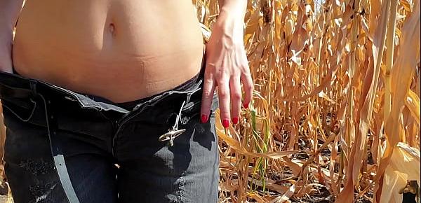  My step-brother cumming in my panties while I work on corn field 60 FPS